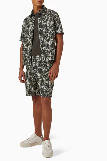 Palm-print Shirt in Cotton