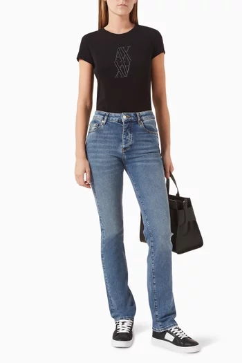 Slim Straight-leg Jeans in Denim