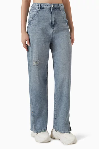 The Grid Wide-leg Jeans