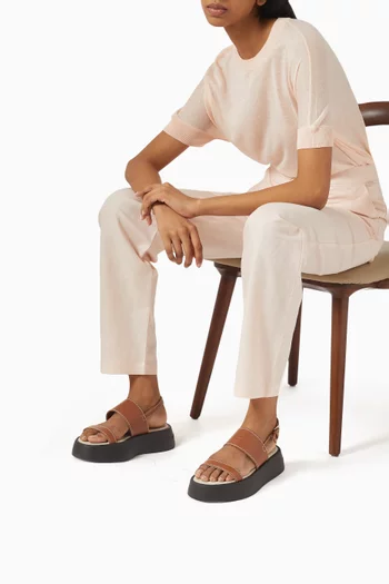 Flora Sandal in Faux Leather