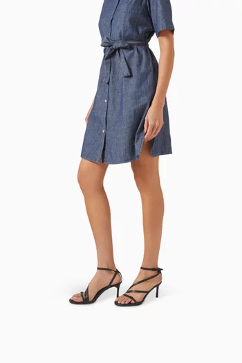 AX Logo Etoile 80 Sandals in Faux Leather