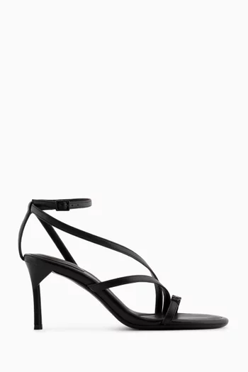 AX Logo Etoile 80 Sandals in Faux Leather