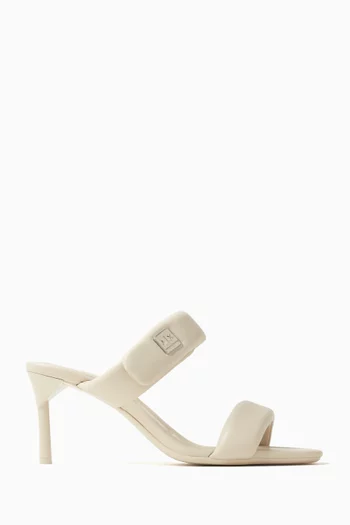 Small AX Logo Sandals in Faux Leather
