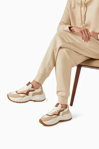 Vedder Logo Sneakers in Leather & Mesh