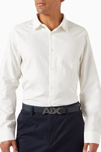 A|X Buckle Reversible Belt in Leather