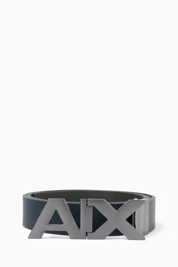 A|X Buckle Reversible Belt in Leather
