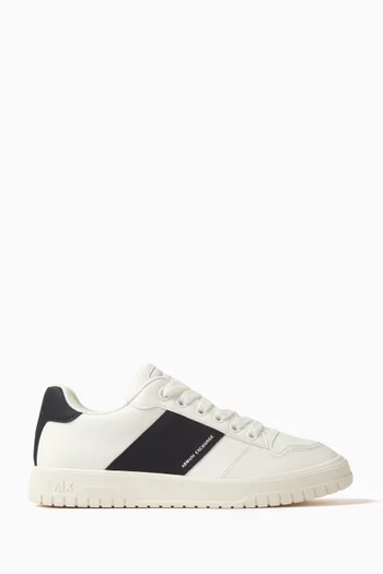 Low-top Sneakers in Faux Leather