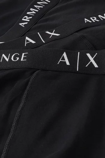 طقم بوكسر بشعار AX قطن، 3 قطع