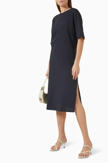 The Grid Logo Midi Dress in Cotton-jersey