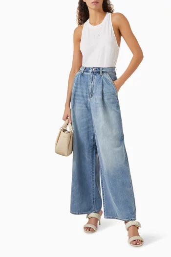 Logo-print Tank T-shirt in Cotton Jersey