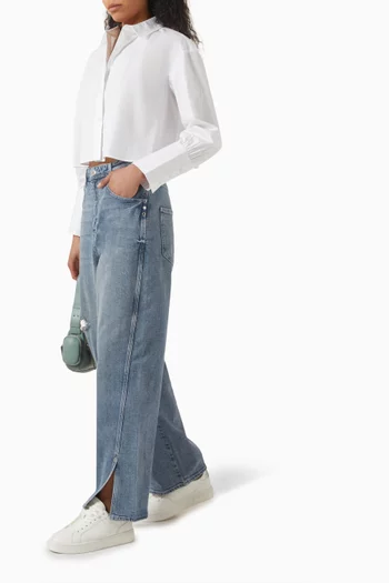 Cropped Shirt in Cotton