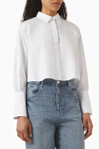 Cropped Shirt in Cotton