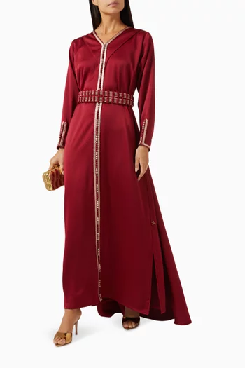Moroccan Embroidered Kaftan Dress