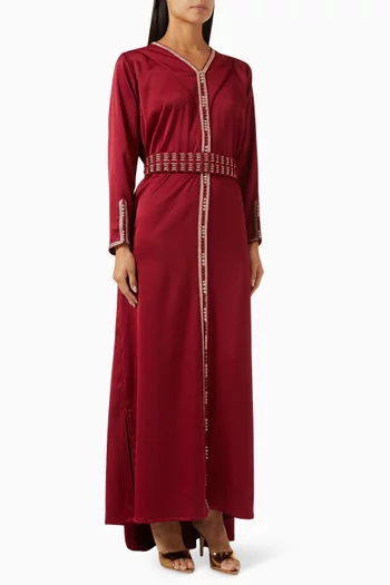 Moroccan Embroidered Kaftan Dress