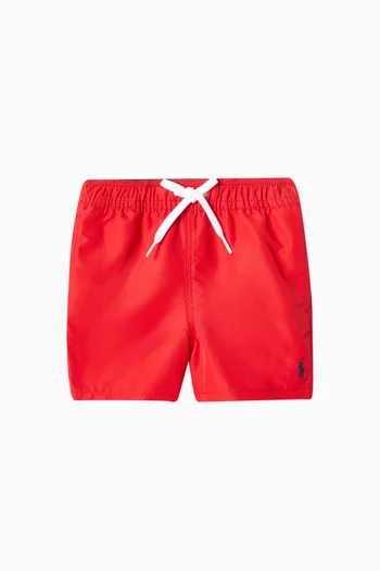 Embroidered-pony Swim Shorts