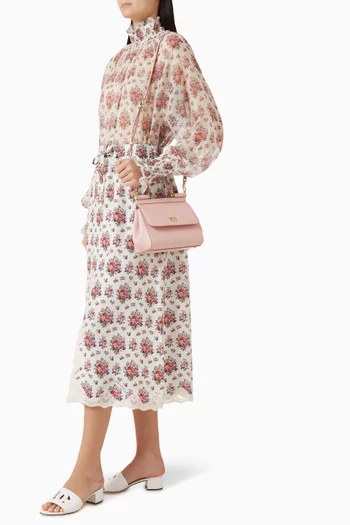 حقيبة يد سيسيلي صغيرة جلد دوفين