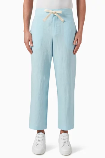 Elasticated Pants in Linen