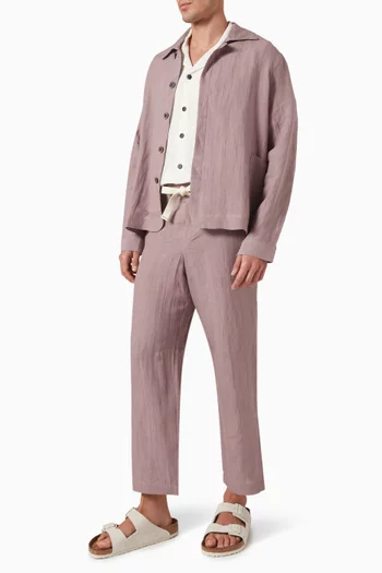 Elasticated Pants in Linen