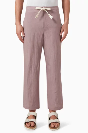 Elasticated Pants in Linen