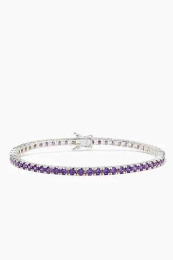 Tennis Bracelet in Sterling Silver & Cubic Zirconia