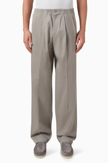 Pleated Pants in Cotton