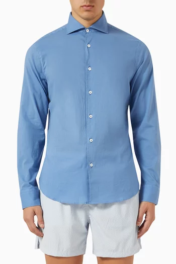 Sean Long-sleeve Shirt in Cotton Voile