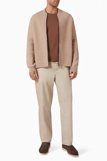 Double-faced Bomber Jacket in Merino Wool