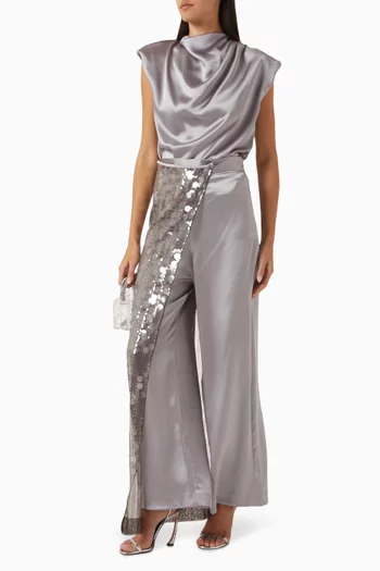 Drape Padded Top in Silk