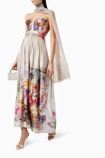 Printed Floral Maxi Dress