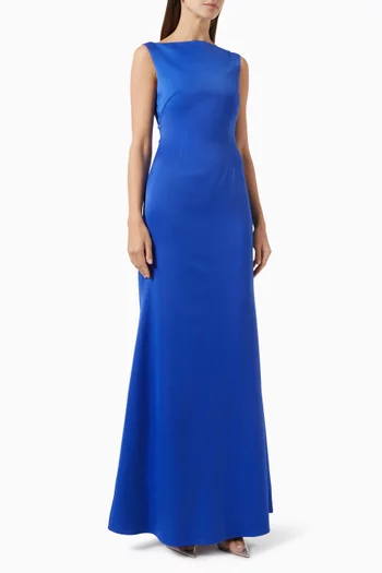 Kaisy Maxi Dress in Crepe Satin