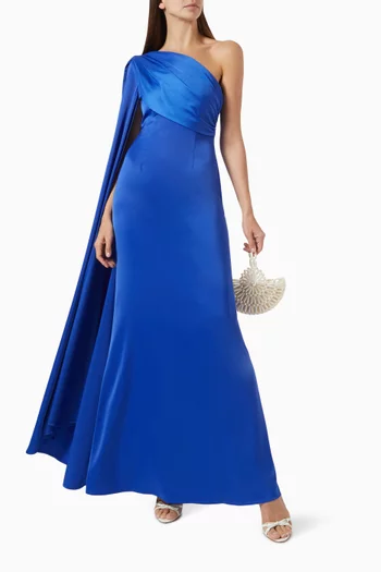 Kiolet Maxi Dress in Crepe Satin