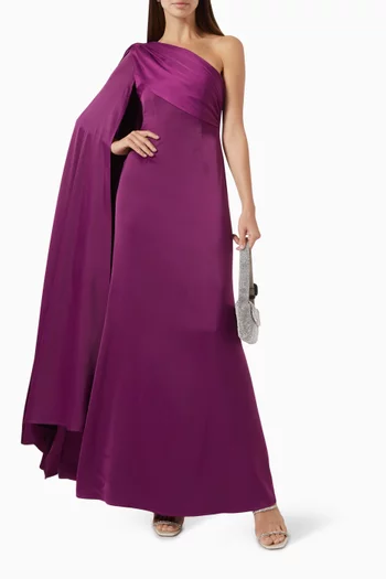 Kiolet Maxi Dress in Crepe Satin