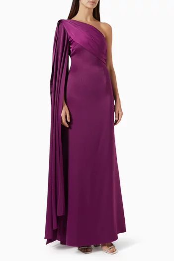 Kiolet Maxi Dress in Crepe Satin