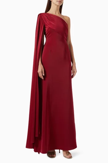 Kiolet Maxi Dress in Crepe Satin