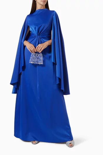 Kalla Maxi Dress in Crepe Satin