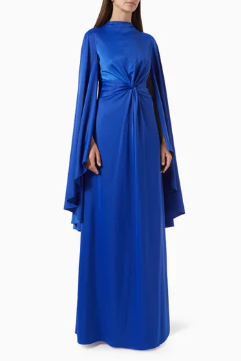 Kalla Maxi Dress in Crepe Satin