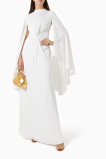 Kalla Maxi Dress in Crepe Satin