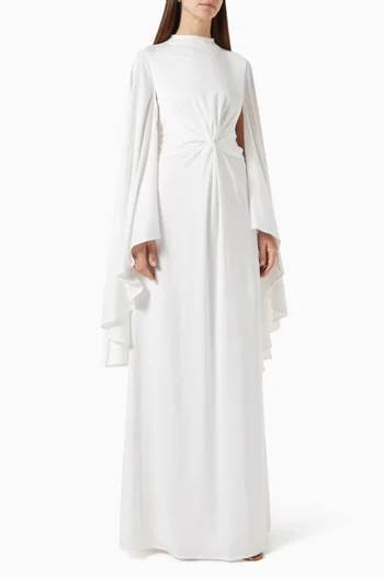 Kalla Maxi Dress in Crepe Satin