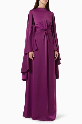 Kalla Maxi Dress in Crepe Satin