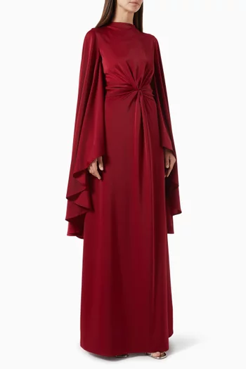 Kalla Maxi Dress in Crepe Satin