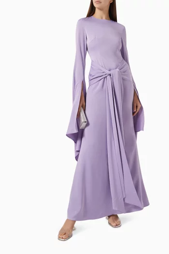Kasmine Maxi Dress in Crepe Satin