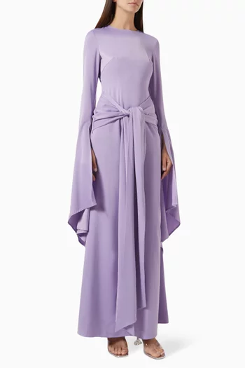 Kasmine Maxi Dress in Crepe Satin