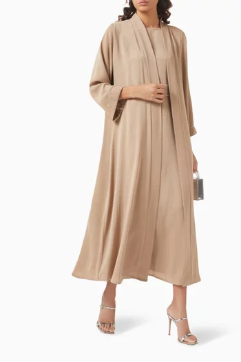 Crystal-embellished Abaya & Dress Set