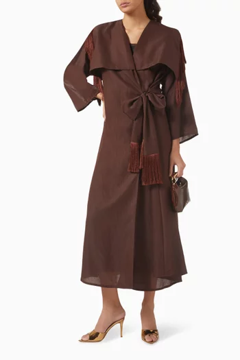 Fringe Wrap Abaya
