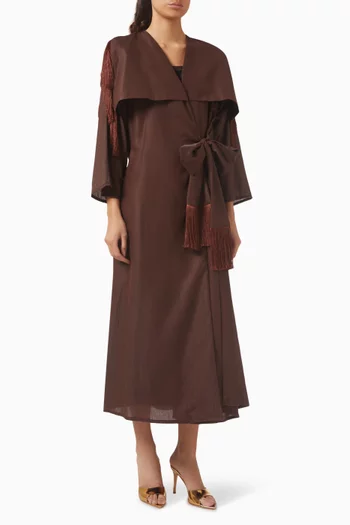 Fringe Wrap Abaya