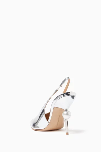 Lucia 105 Slingback Pumps in Mirror Leather
