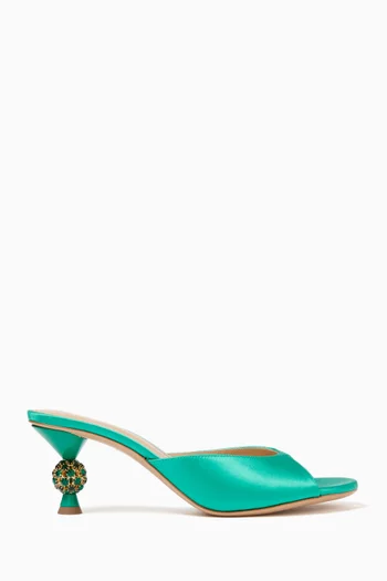Rosie 60 Mules in Satin
