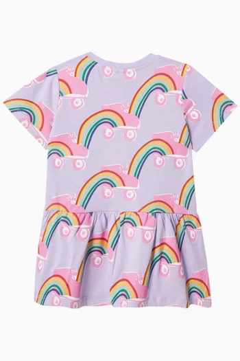 Baby Rainbow Flared Dress in Cotton