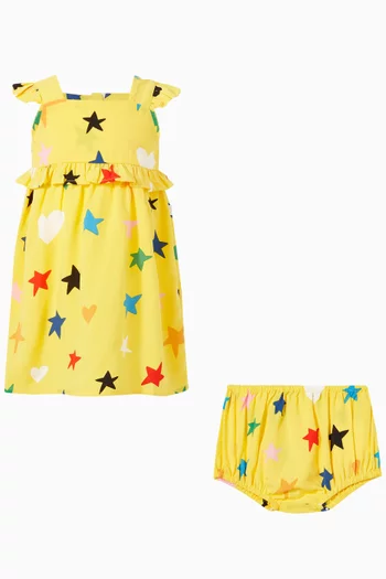 Ruffled Hearts & Stars Dress Set