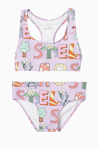 Logo-print Two-piece Swimsuit